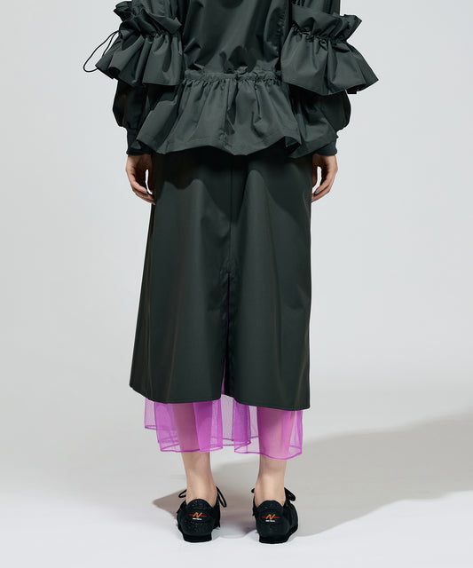 TULLE LAYERED NYLON SKIRT