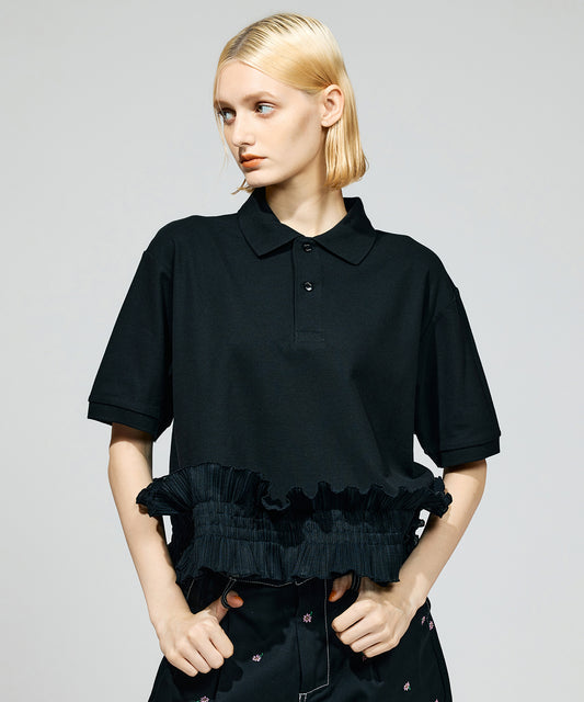 FRILL HEM POLO SHIRT