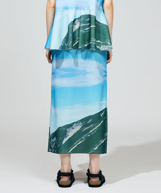 PRINT RIB TIGHT SKIRT