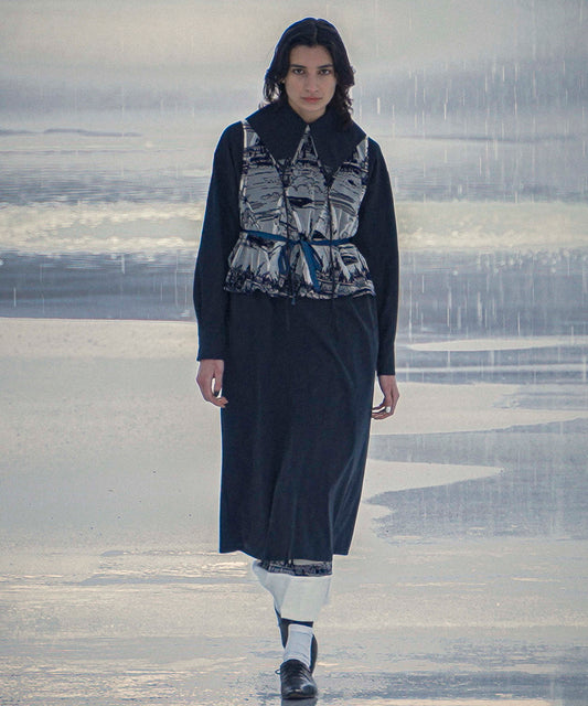 NEGATIVE SPACE COLLAR DRESS