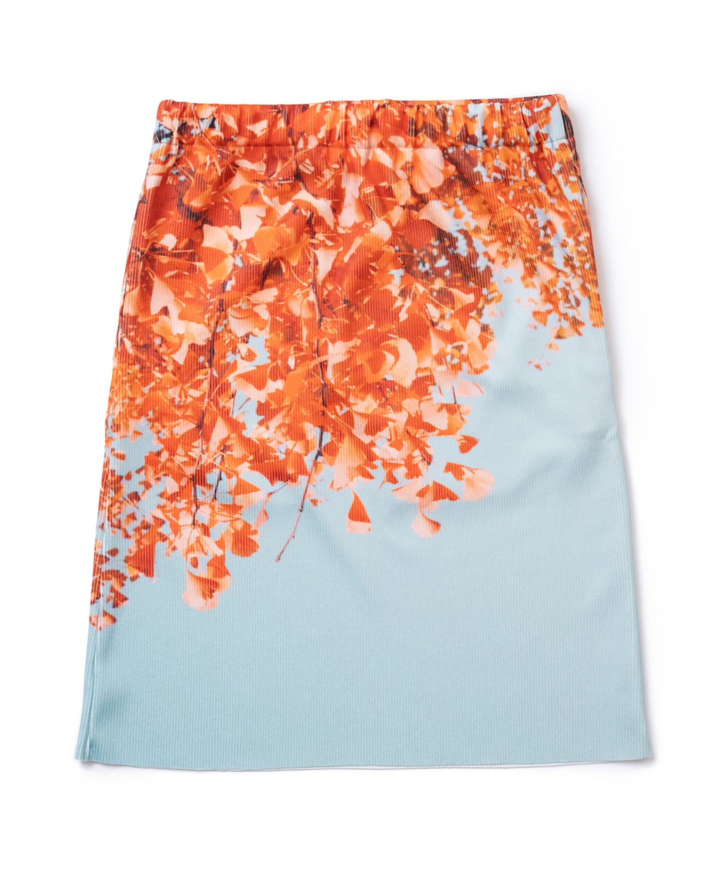 PRINT RIB MINI SKIRT