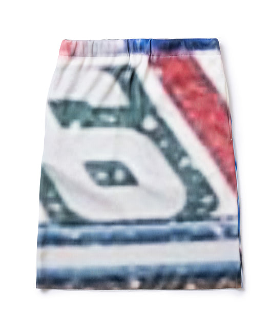 PRINT RIB MINI SKIRT