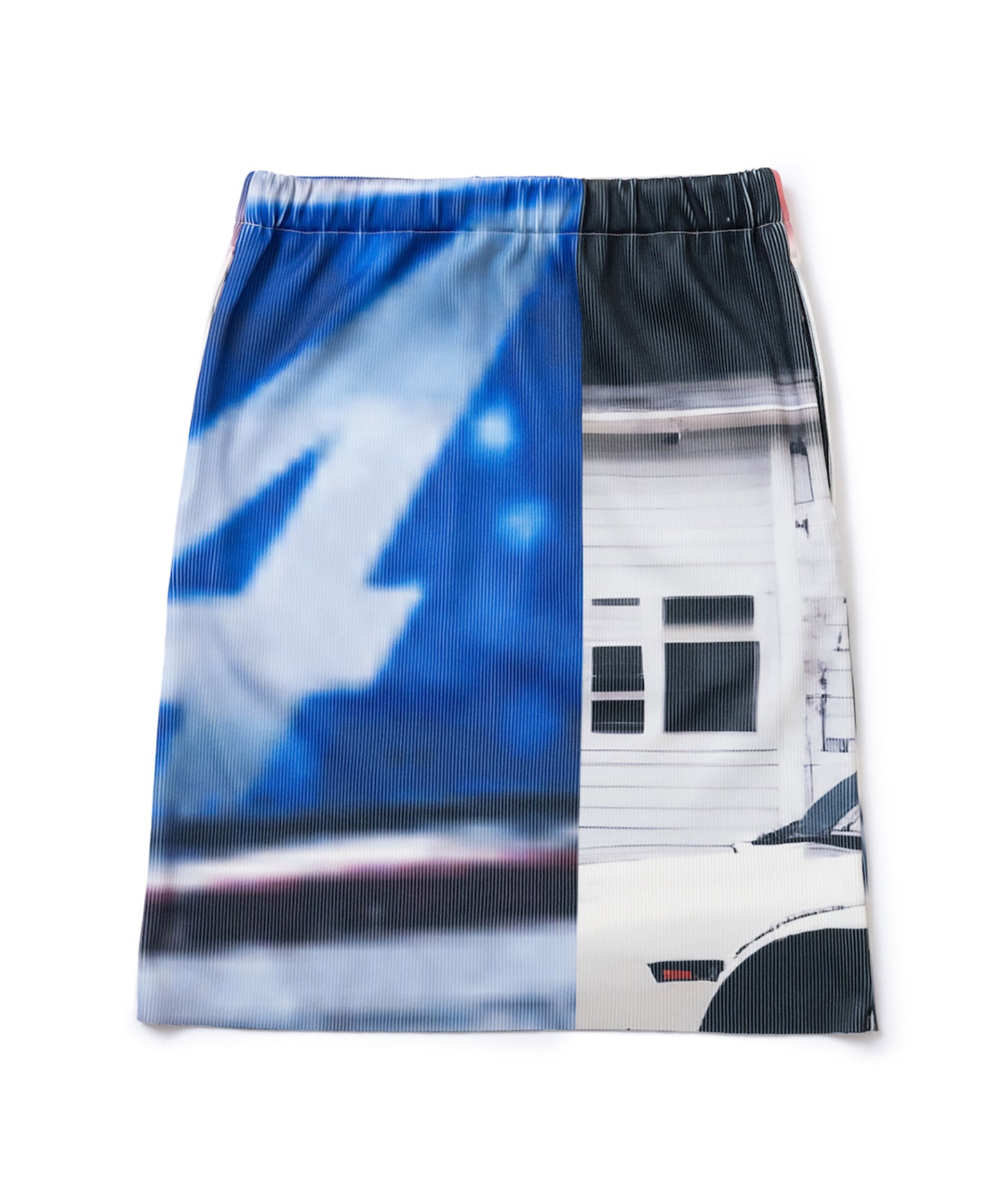 PRINT RIB MINI SKIRT