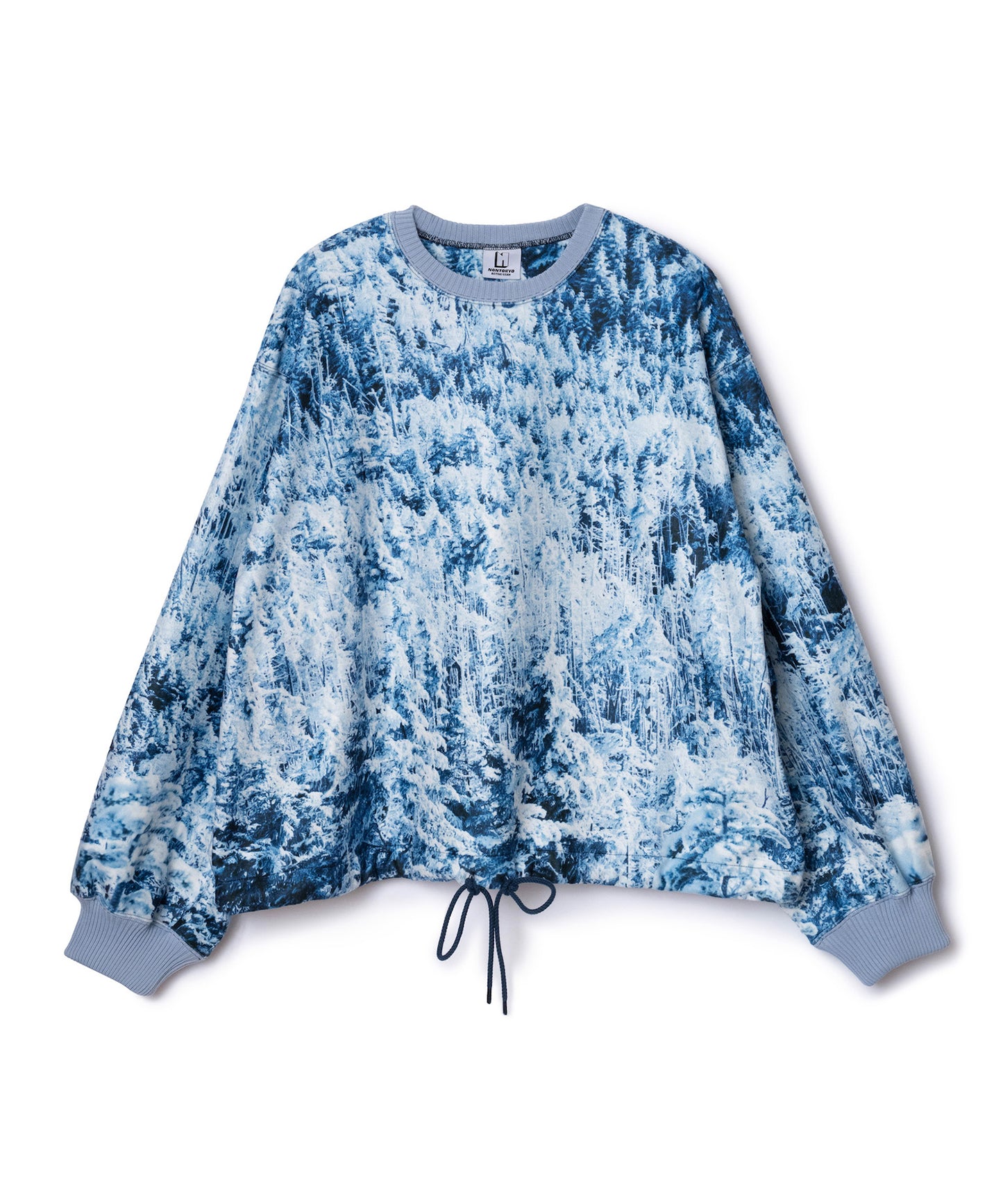 PRINT FLEECE PULLOVER TOP