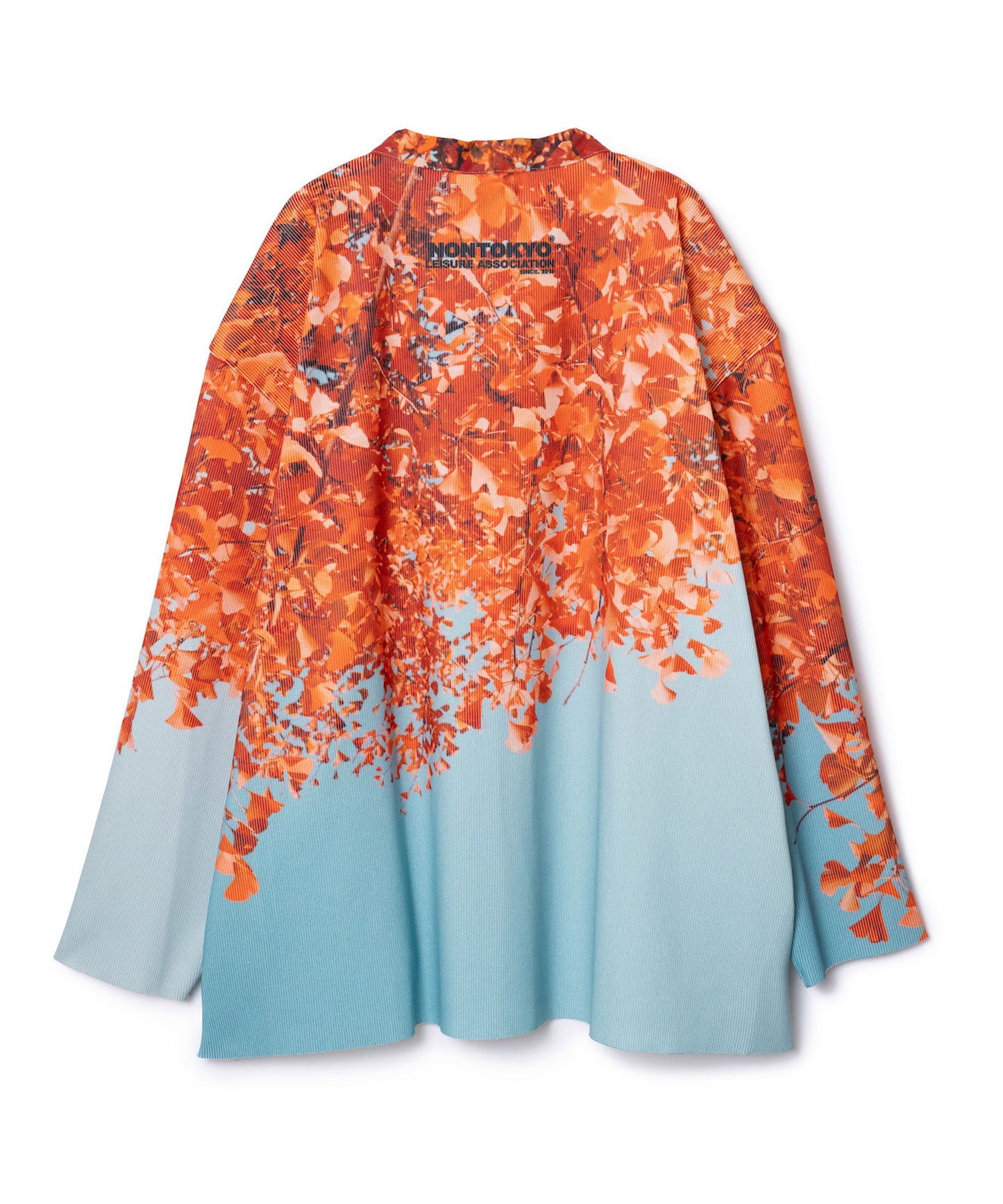 PRINT RIB BIG CARDIGAN