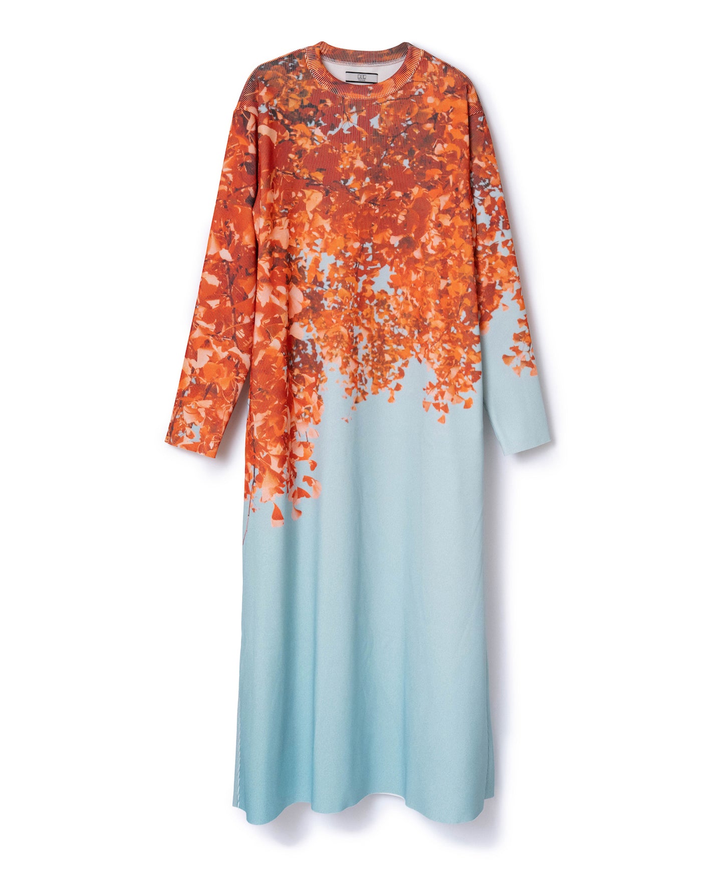 PRINT RIB L/S ONE-PIECE