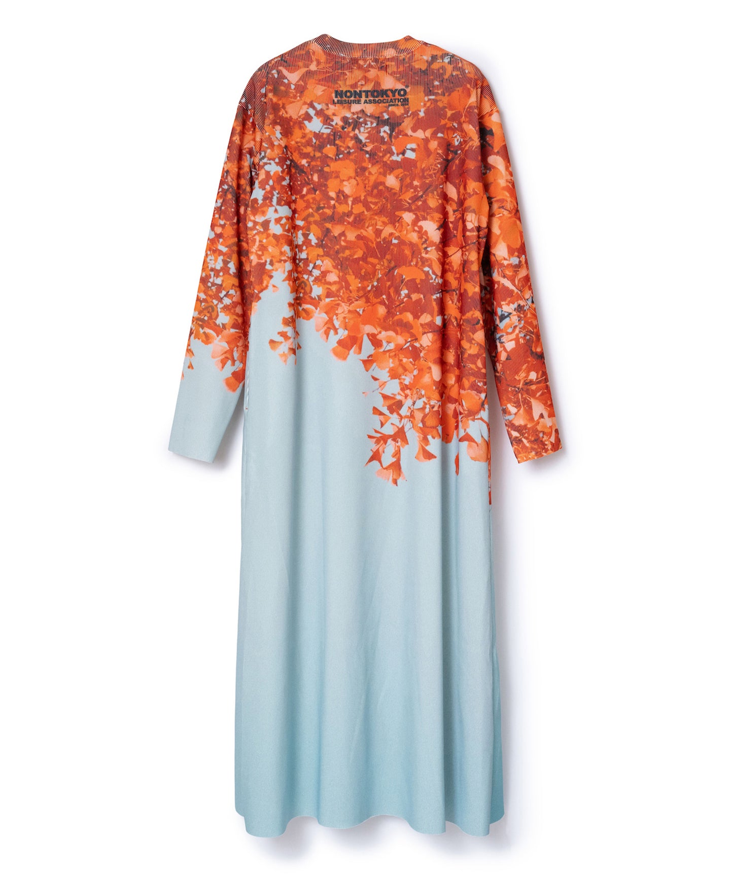 PRINT RIB L/S ONE-PIECE