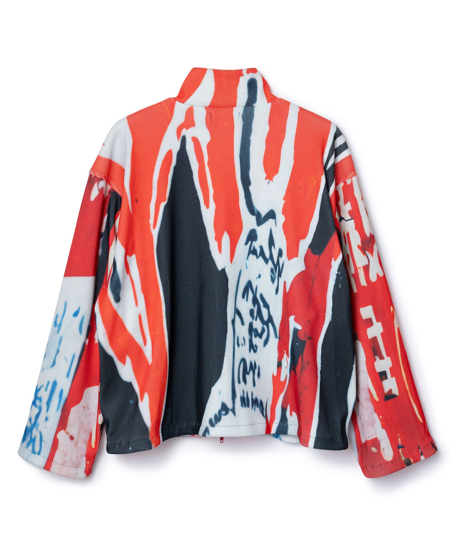 PRINT RIB ZIP-UP BLOUSON