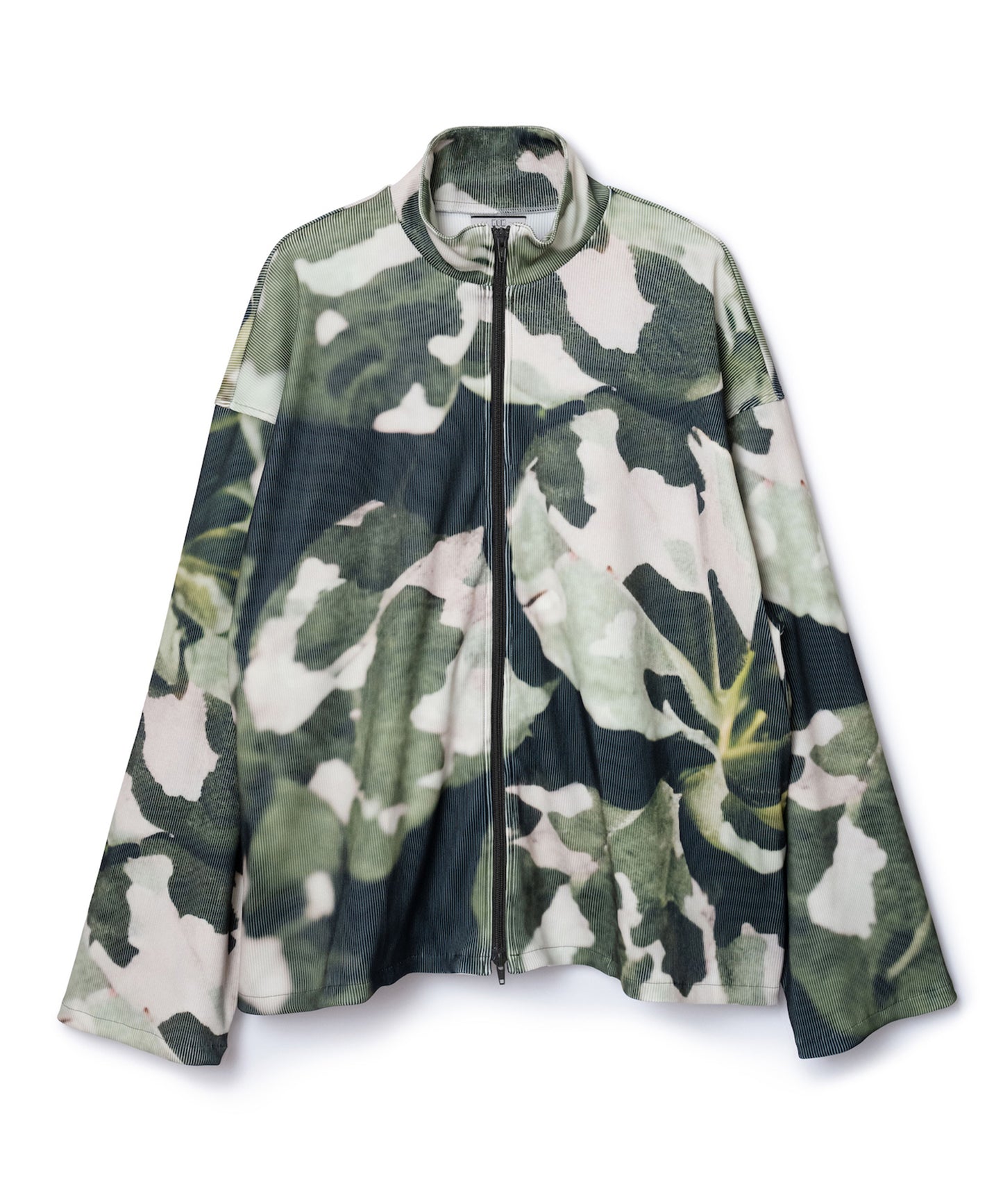 PRINT RIB ZIP-UP BLOUSON