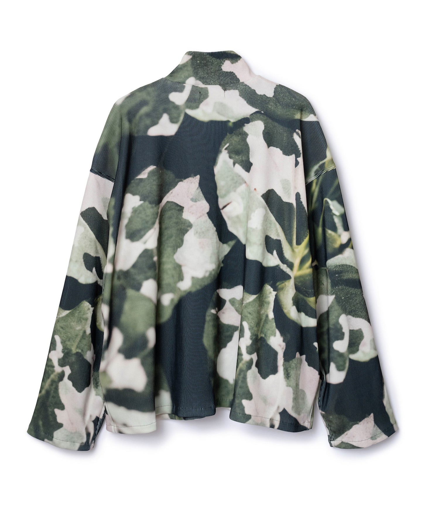 PRINT RIB ZIP-UP BLOUSON