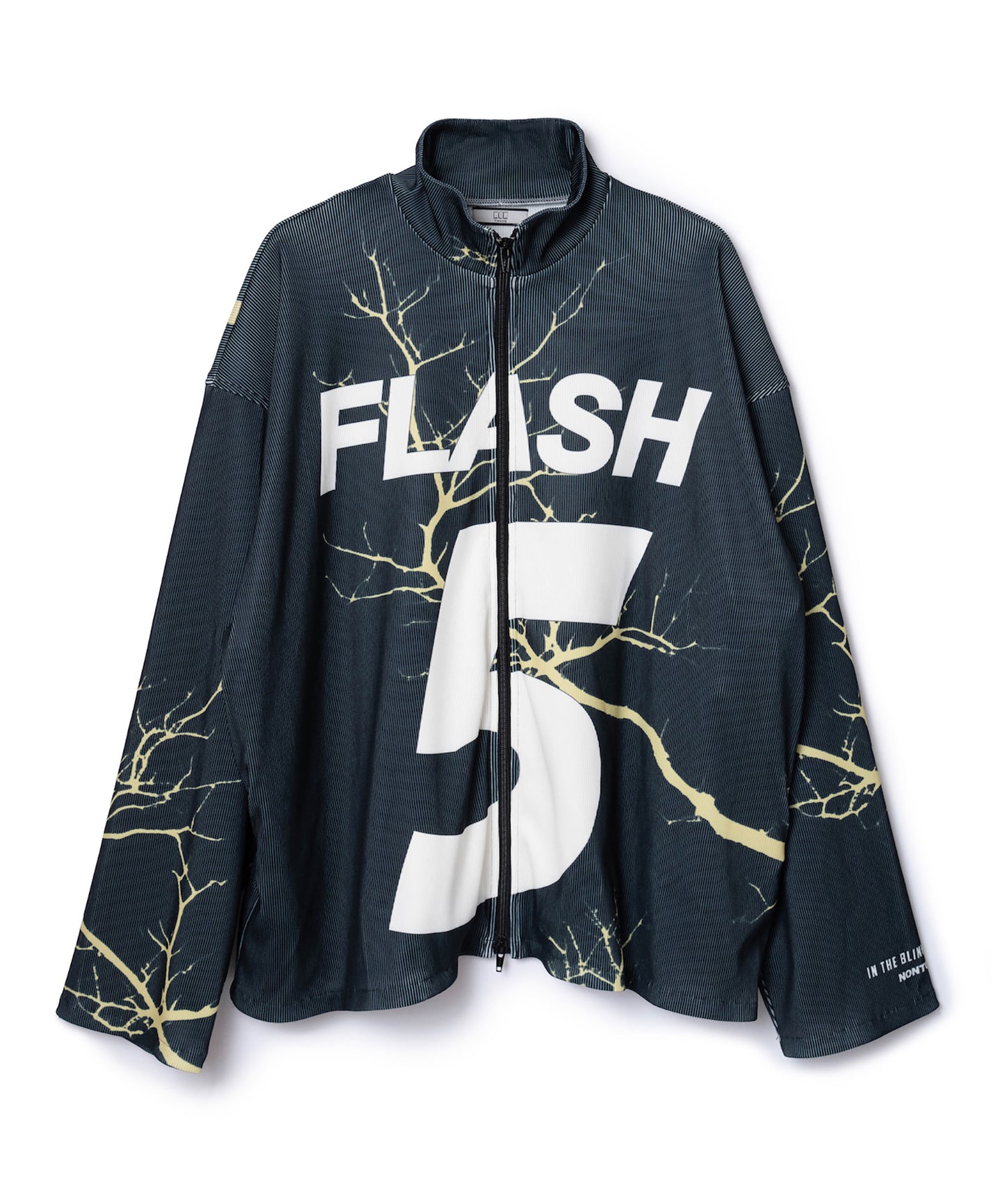 PRINT RIB ZIP-UP BLOUSON