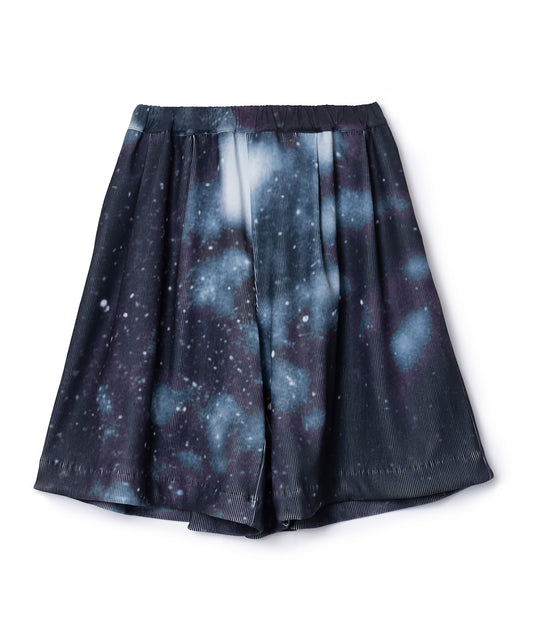 PRINT RIB WIDE SHORTS