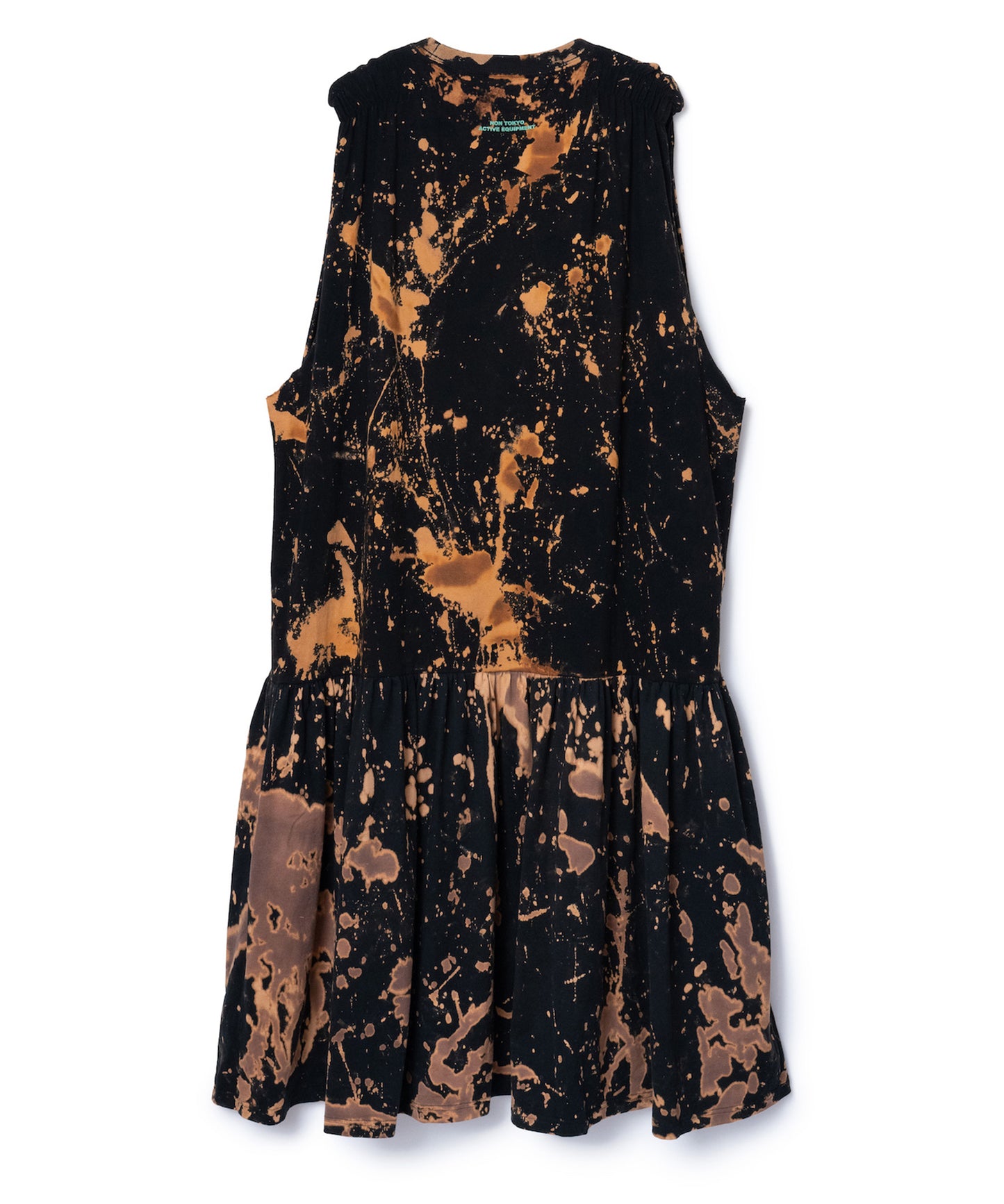 GATHER SHOULDER TIE-DYE ONE-PIECE