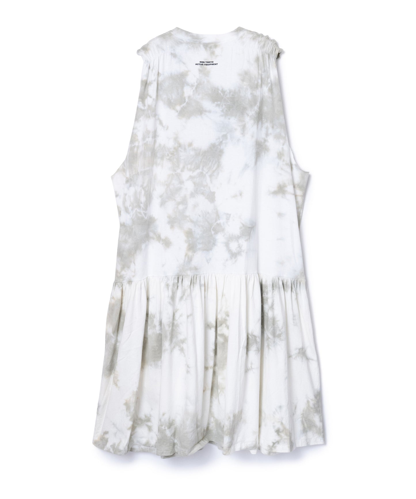 GATHER SHOULDER TIE-DYE ONE-PIECE