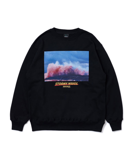 PRINT PULLOVER SWEAT(WAVE)