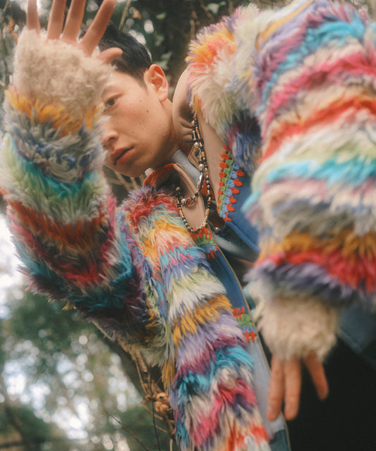 MULTI BORDER KNIT CARDIGAN【8月下旬】