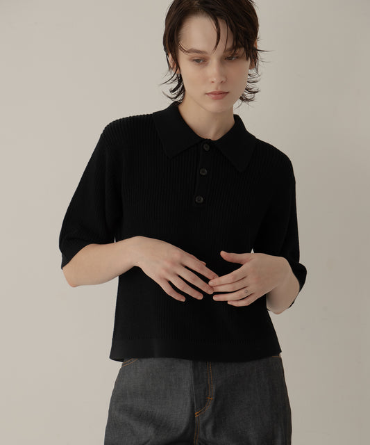 half-sleeve knit polo