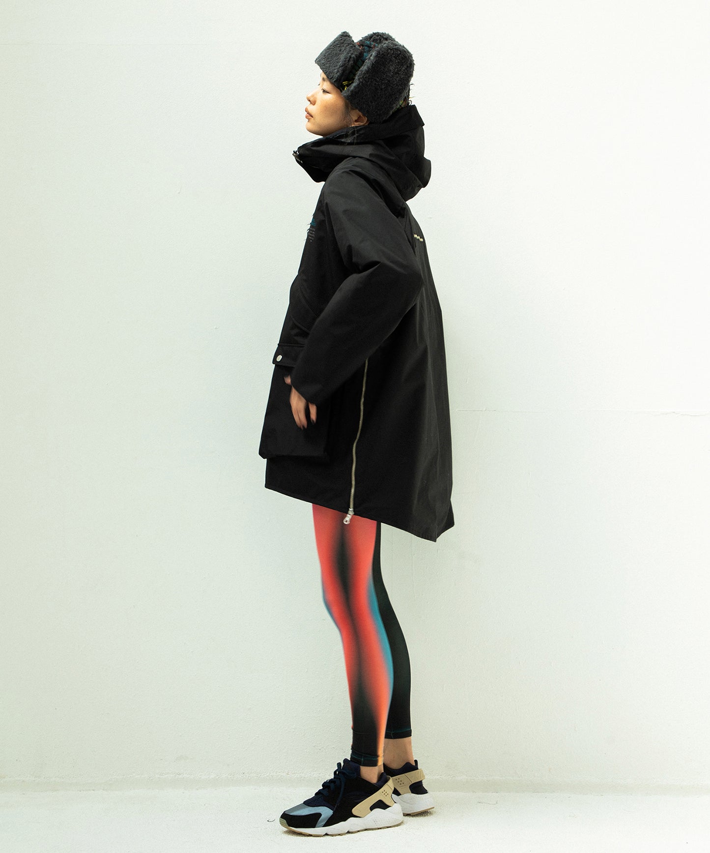 WOOL MIX PULLOVER COAT