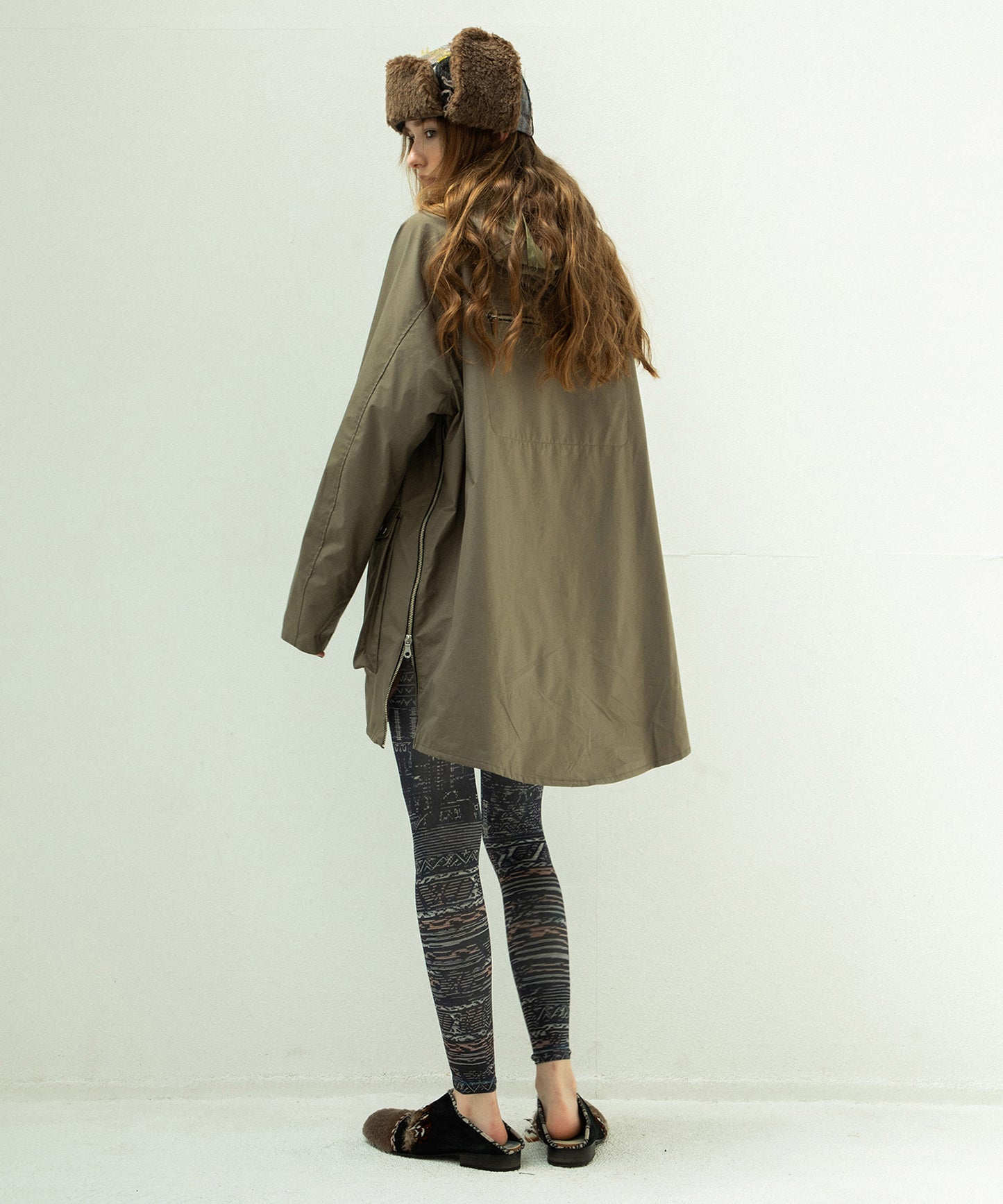 WOOL MIX PULLOVER COAT