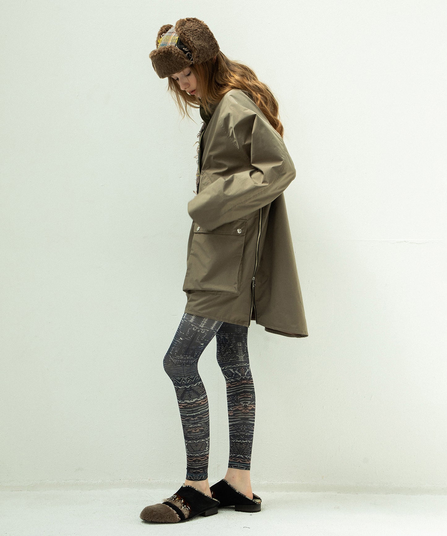 WOOL MIX PULLOVER COAT