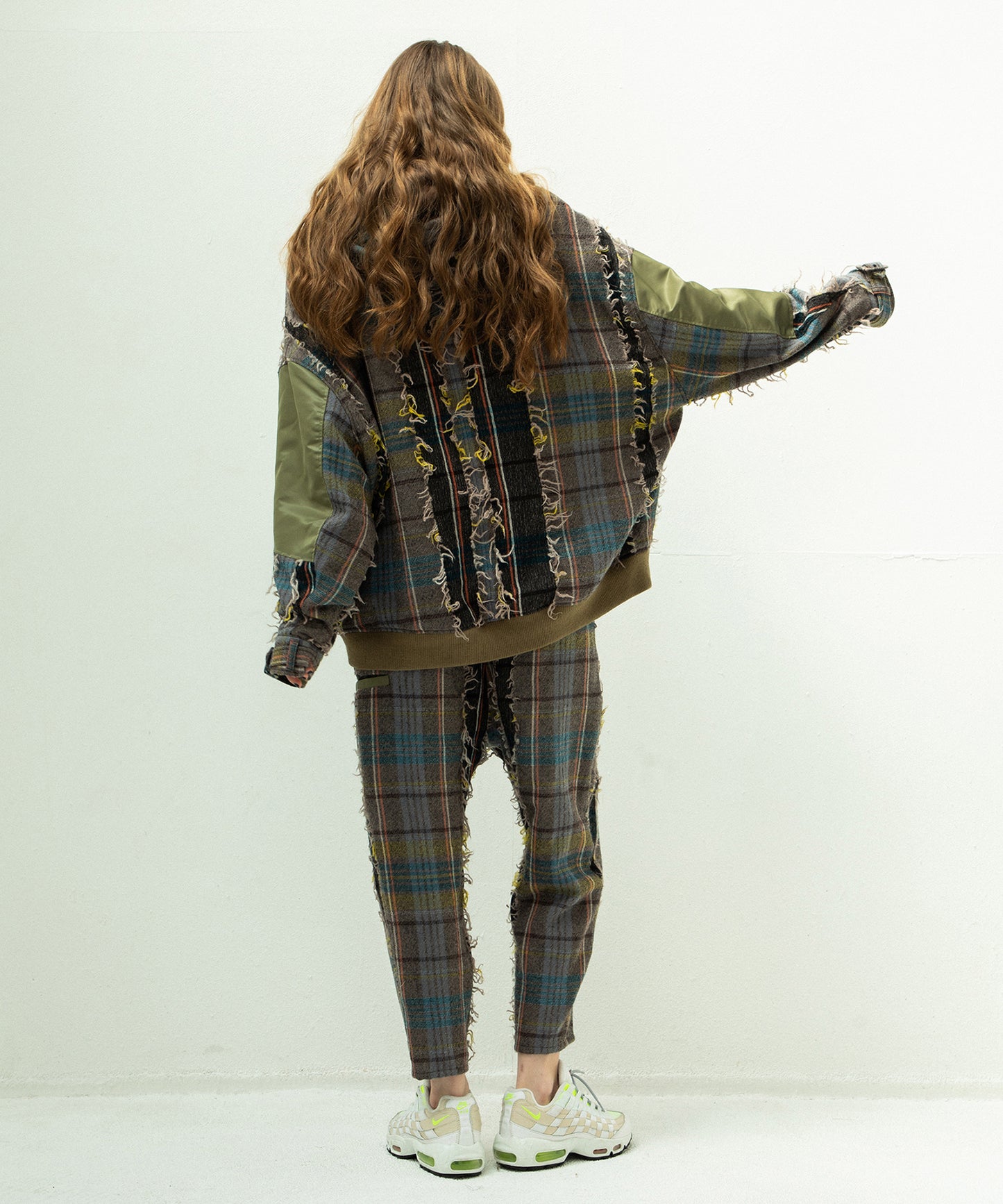 FRINGE WOOL MIX HOODED BLOUSON