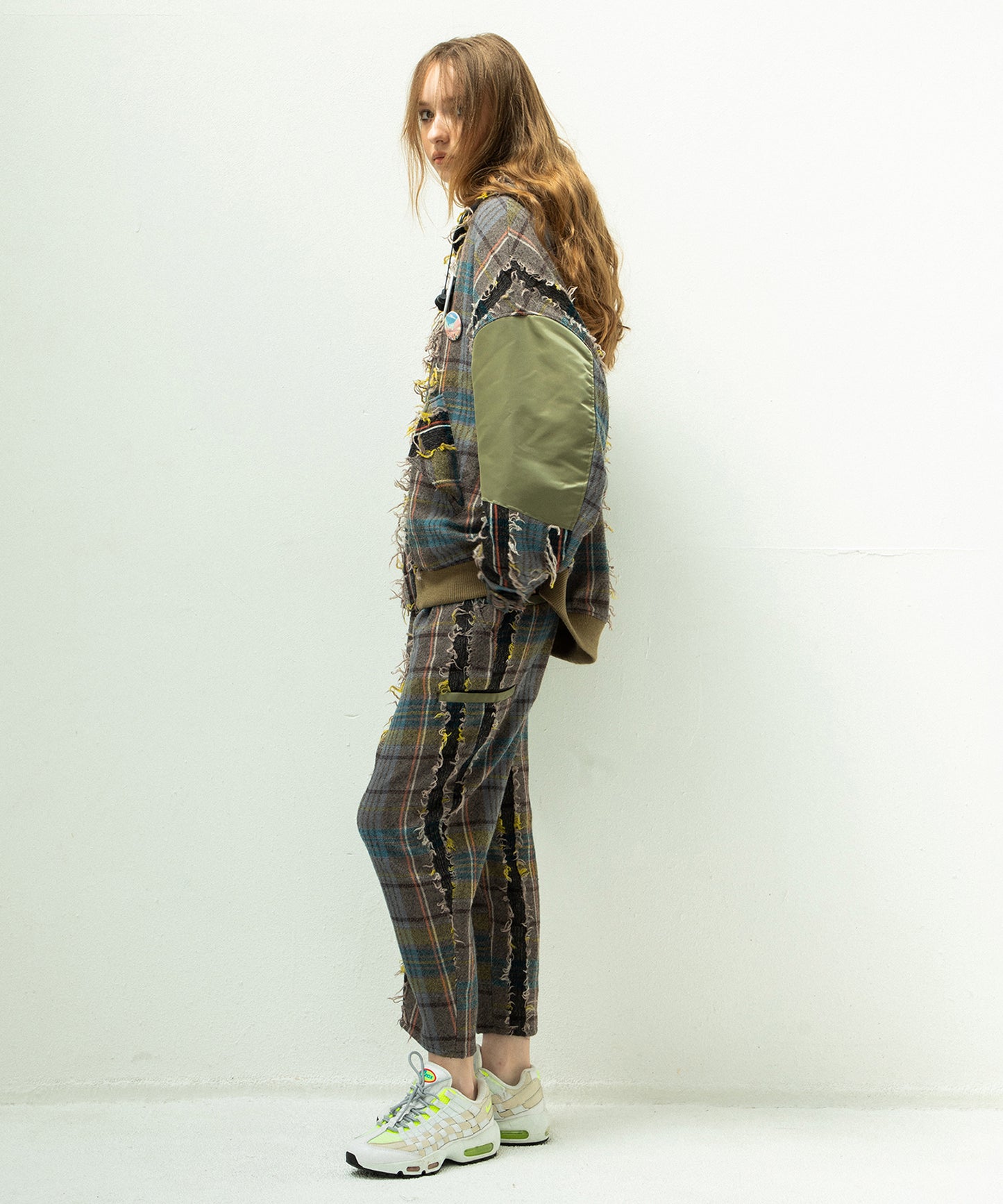 FRINGE WOOL MIX HOODED BLOUSON