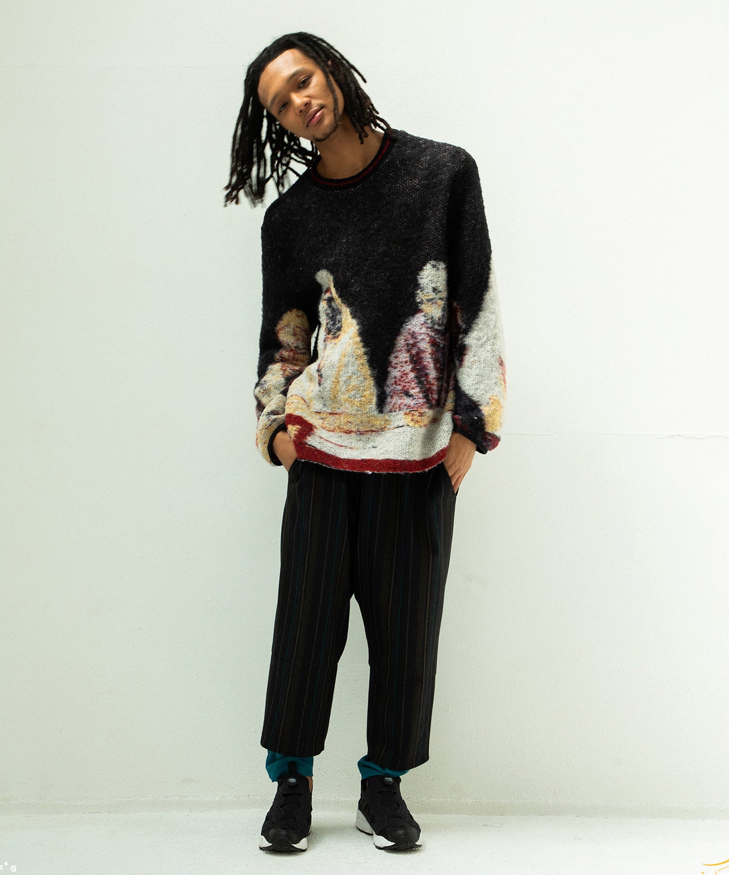 STAR MOHAIR KNIT SWEATER