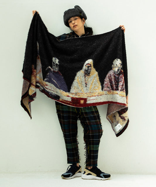 STAR MOHAIR KNIT BLANKET