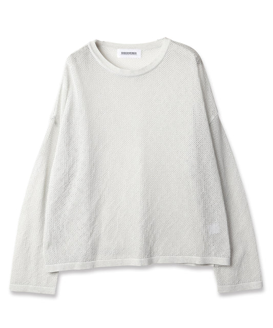 MESH LAME PULLOVER KNIT