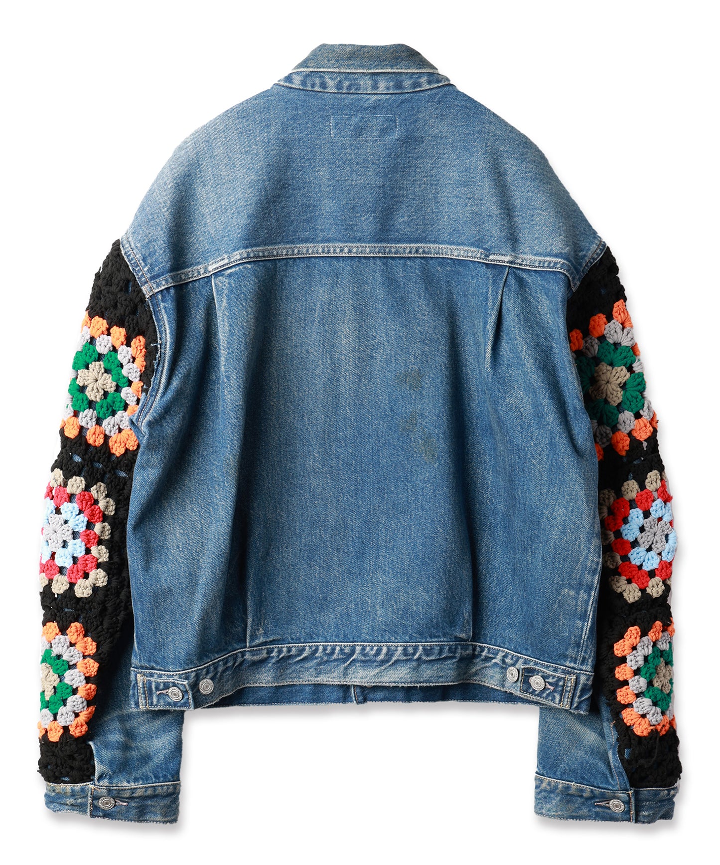 CROCHET DENIM BLOUSON