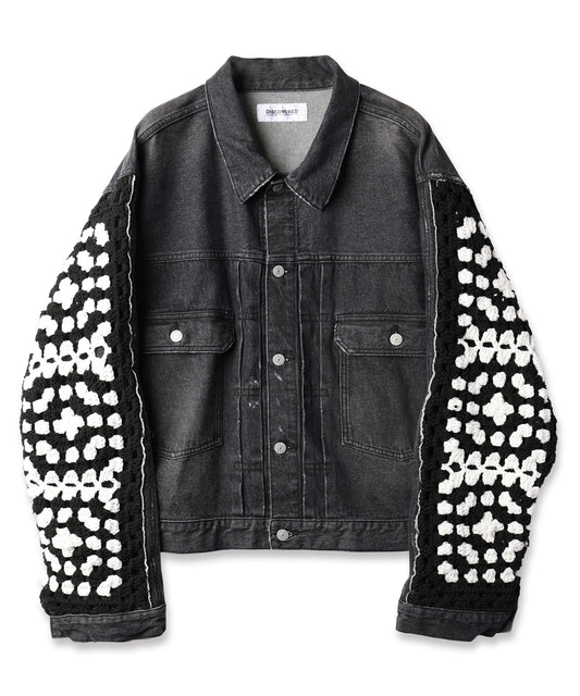 CROCHET DENIM BLOUSON
