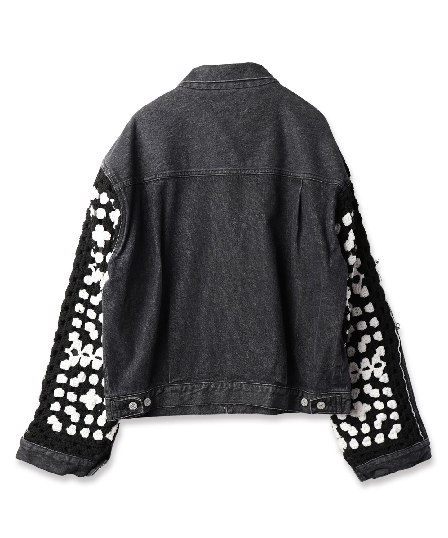 CROCHET DENIM BLOUSON