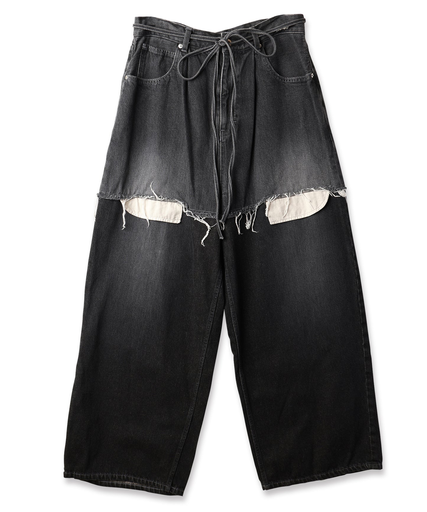 LAYERED DENIM PANTS