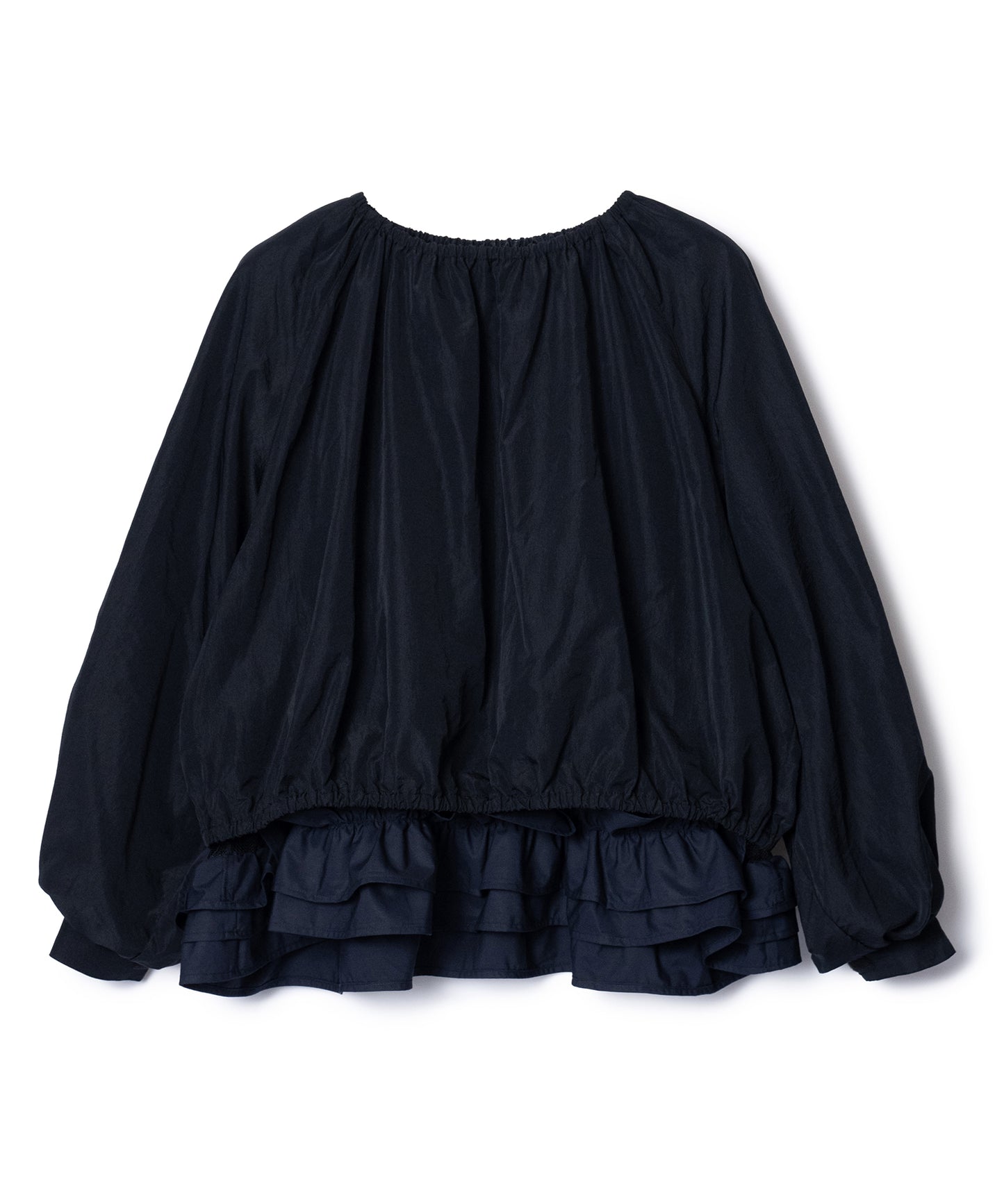 FRILL HEM NYLON PULLOVER