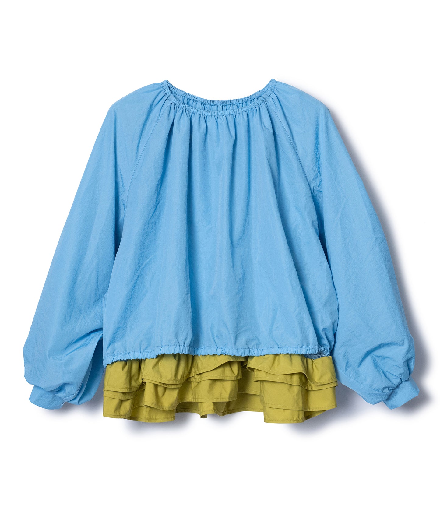 FRILL HEM NYLON PULLOVER