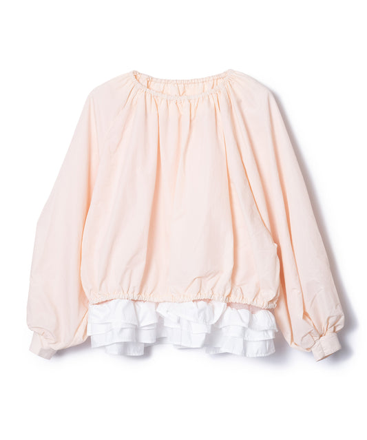 FRILL HEM NYLON PULLOVER