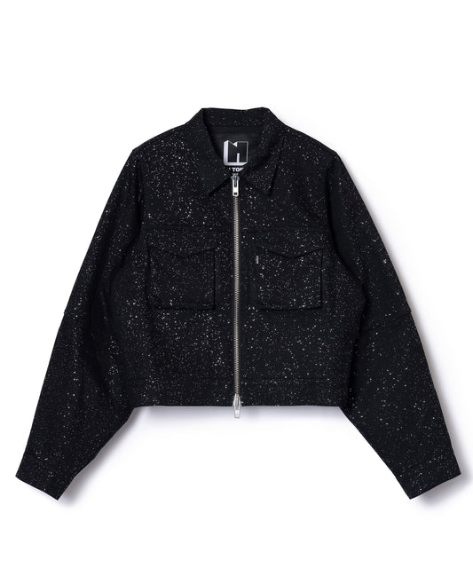 LAME DENIM JACKET