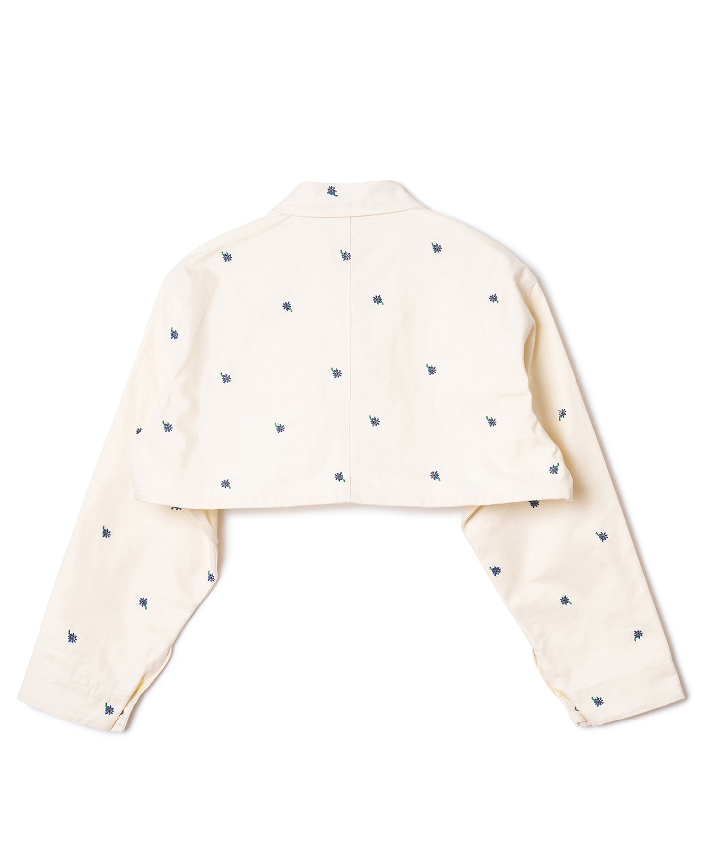 FLOWER EMBROIDERY SHORT COVERALL ( feat.UNIVERSALOVERALL)