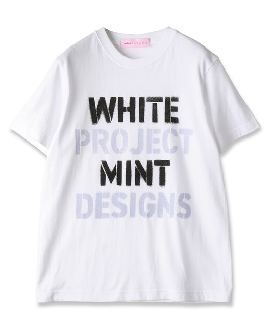 WHITE PROJECT"STENCIL PRINT T-SHIRT / ホワイトプロジェクトステンシルプリントTシャツ