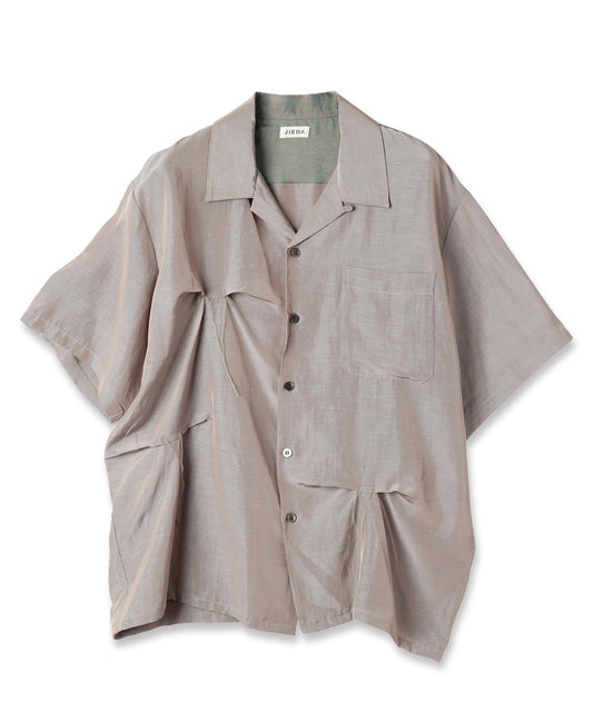 HAND STITCH OPEN COLLAR SHIRT S/S