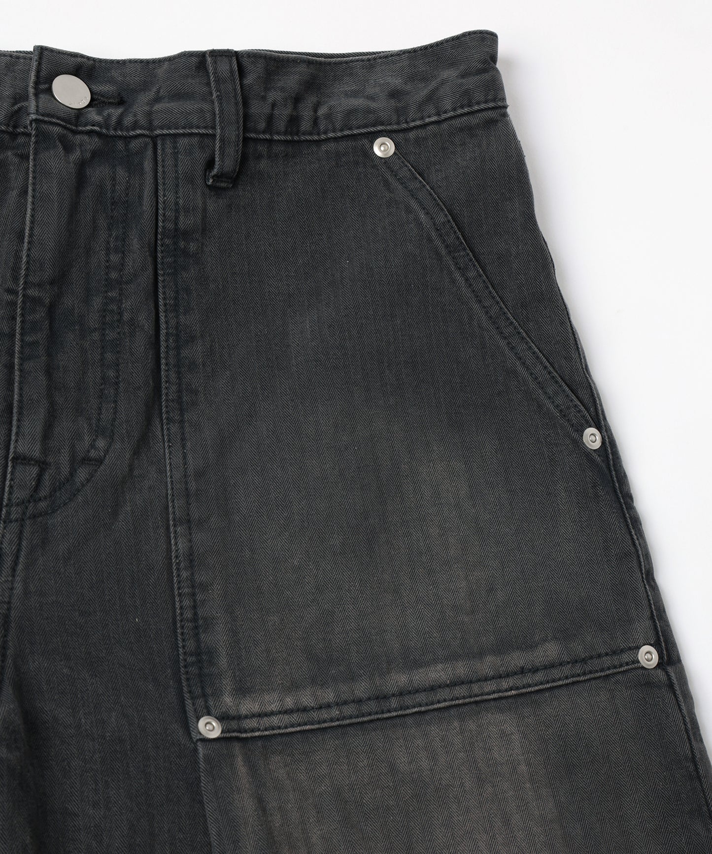 BAKER TUCK HERRINGBONE PANTS