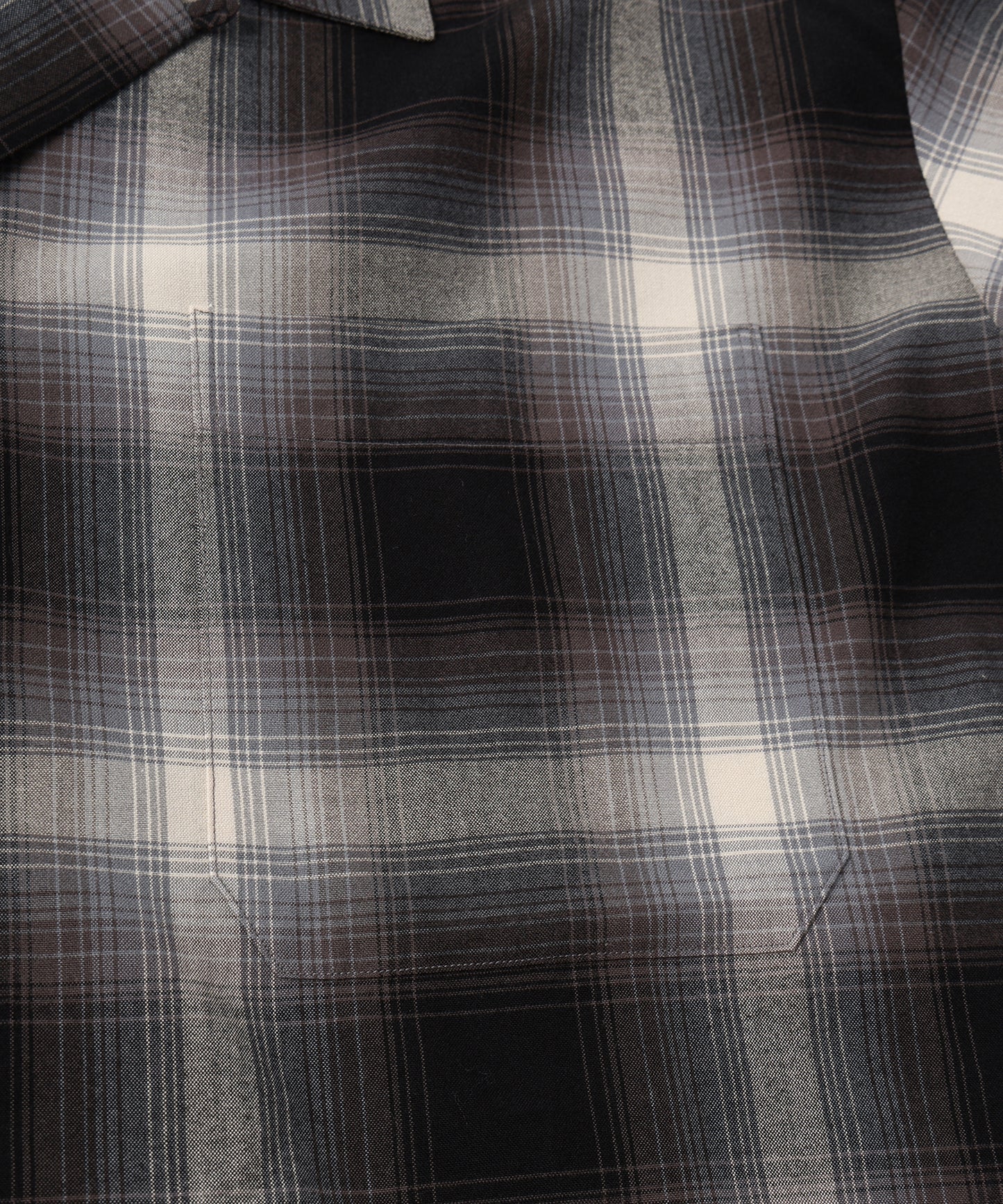 CHECK OPEN COLLAR SHIRT