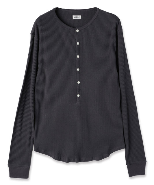 VINTAGE LIGHT RIB HENRY NECK L/S