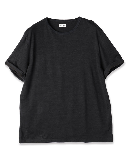 SLEEVE ROLL UP WOOL TEE