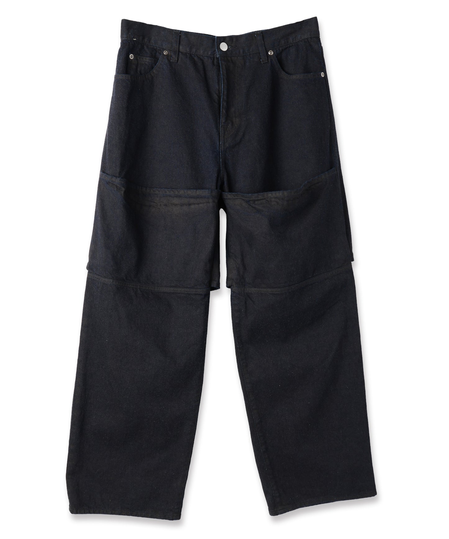 USED KNEE HIGH LAYERED DENIM