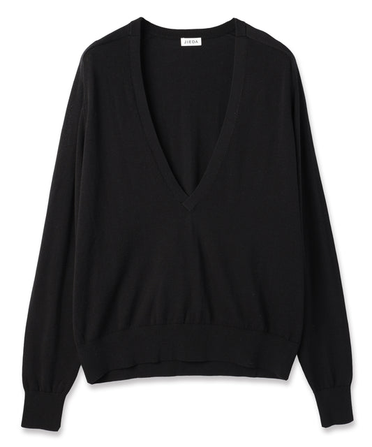 COTTON SILK V NECK KNIT