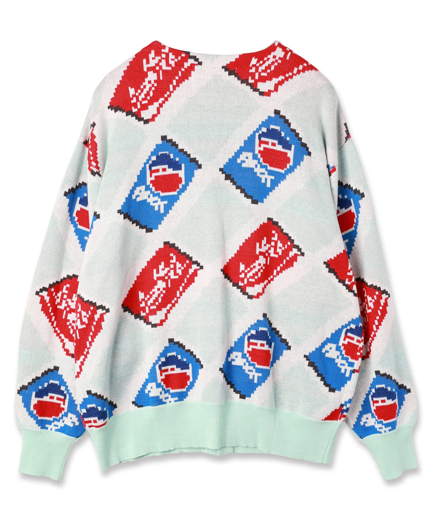 CAN ARGYLE KNIT CARDIGAN