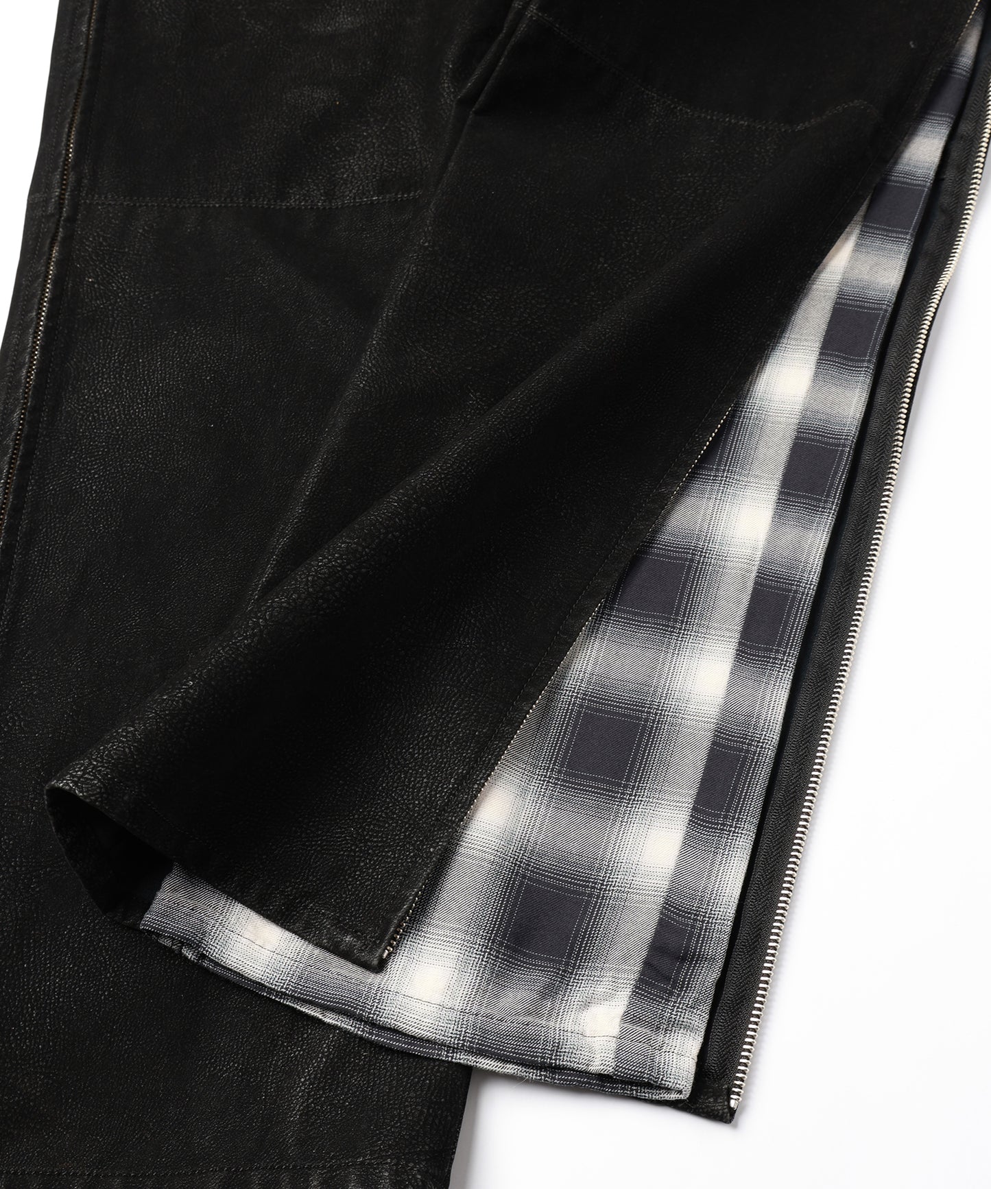 FLOCKING ECO LEATHER PANTS【8月下旬】