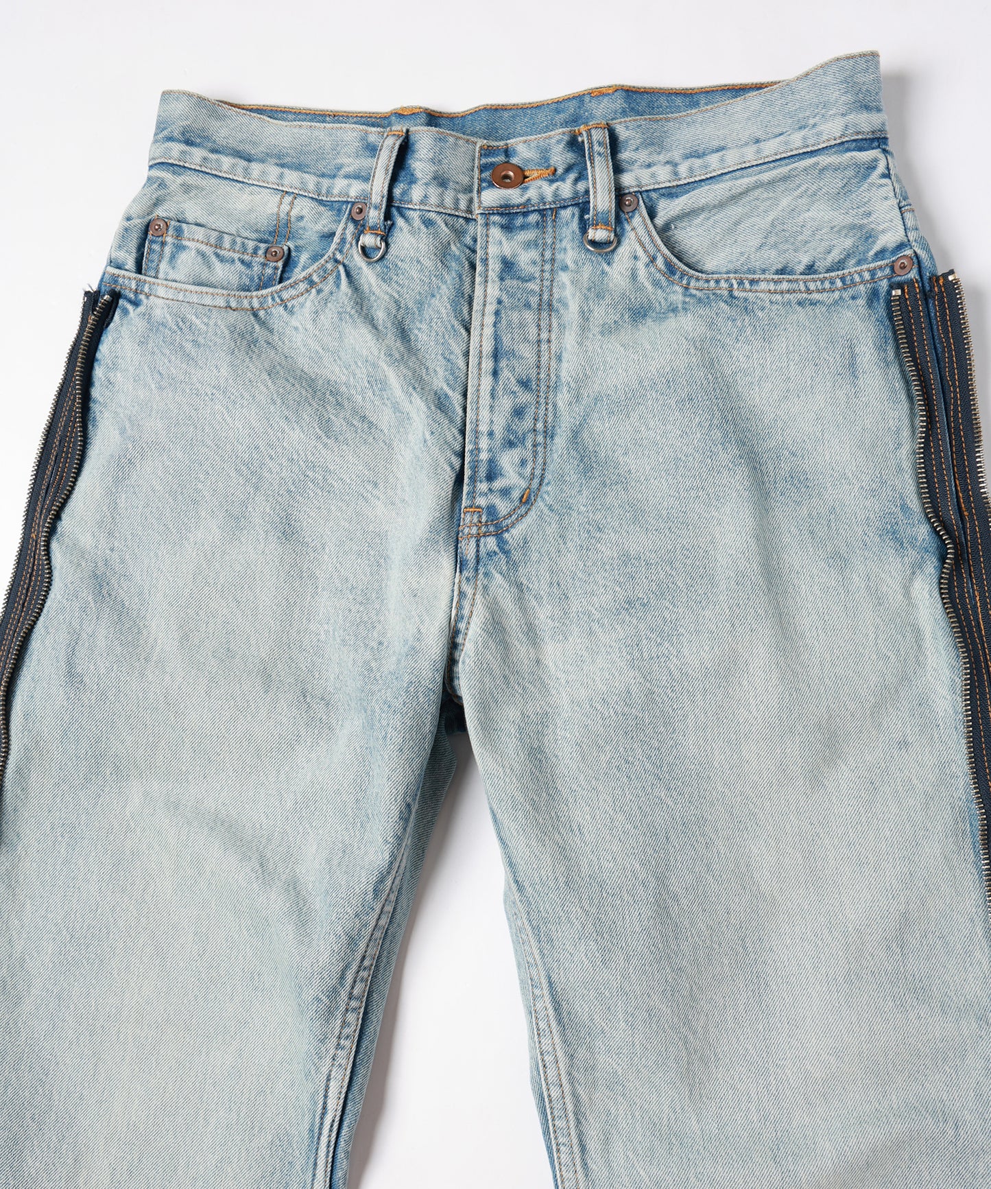 TWO-IN-ONE DENIM PANTS
