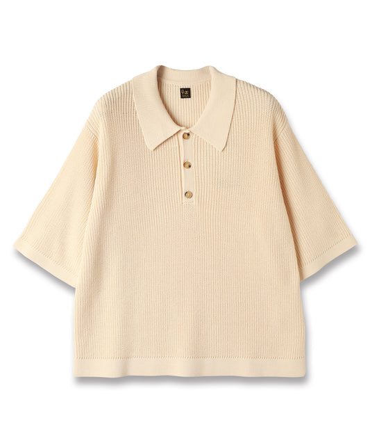 half-sleeve knit polo